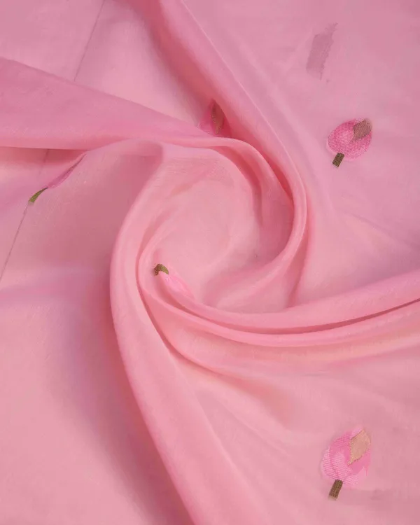 Baby_Pink_Linen_Saree_For_Women_&_Girls