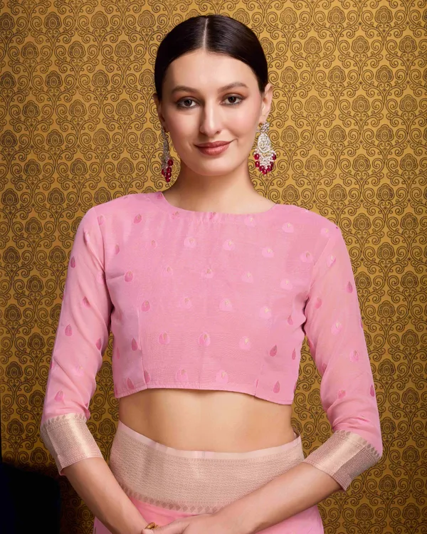 Baby_Pink_Linen_Saree_For_Women_&_Girls