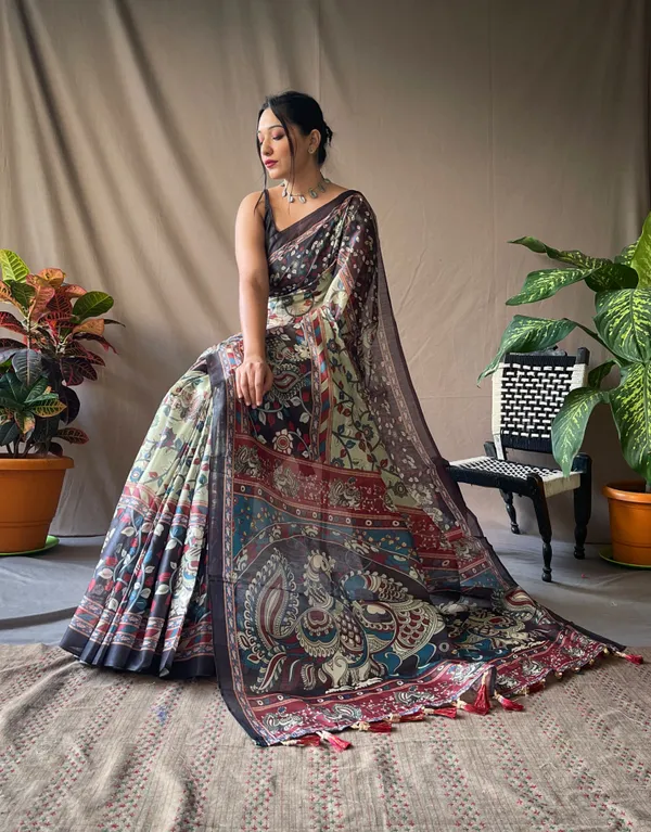 Green_Chanderi_Saree_For_Women_&_Girls