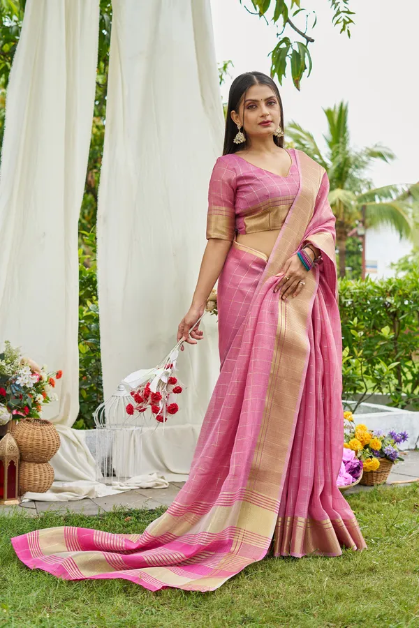 Pink_Tissue_Mosques_Saree_For_Women_&_Girls