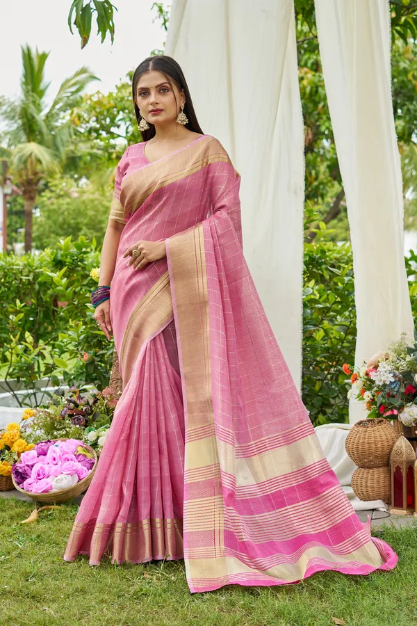 Pink_Tissue_Mosques_Saree_For_Women_&_Girls