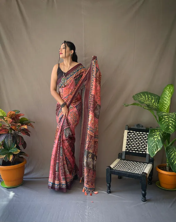 Multicolor_Chanderi_Saree_For_Women_&_Girls