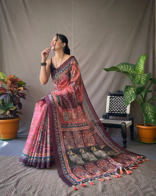 Multicolor_Chanderi_Saree_For_Women_&_Girls