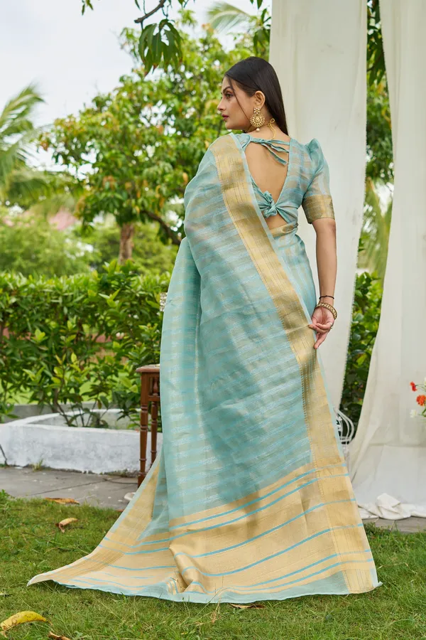 Sky_Blue_Mosques_Saree_For_Women_&_Girls