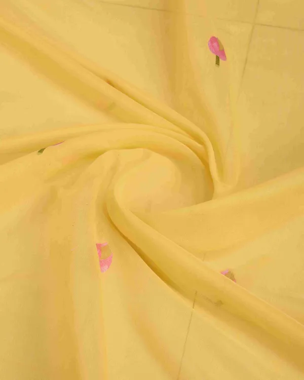 Yellow_Linen_Saree_For_Women_&_Girls