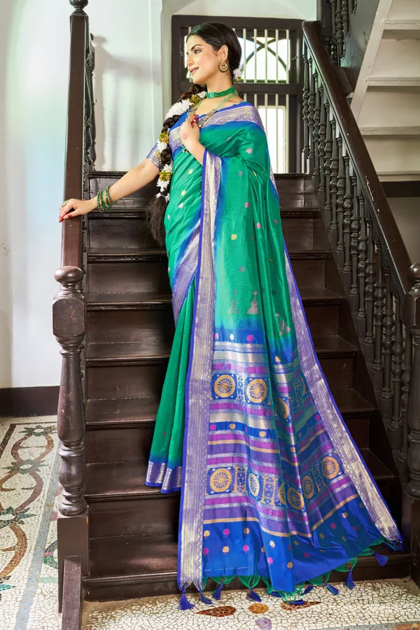 Green_Rama_Raw_Silk_For_Women_&_Girls