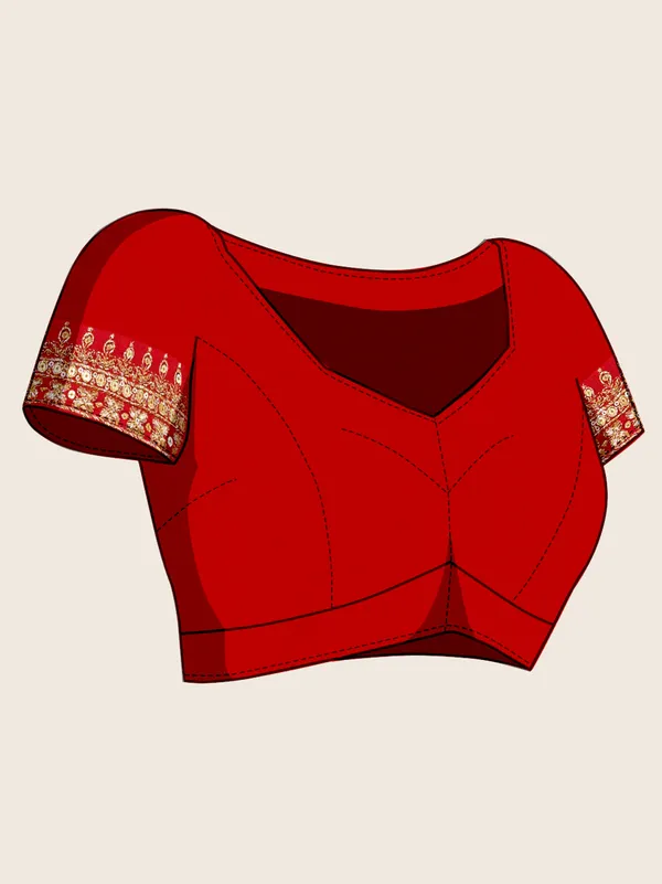 Red_Vichitra_Soft_Silk_With_Saree_With_Blouse_Piece_For_Women_&_Girl