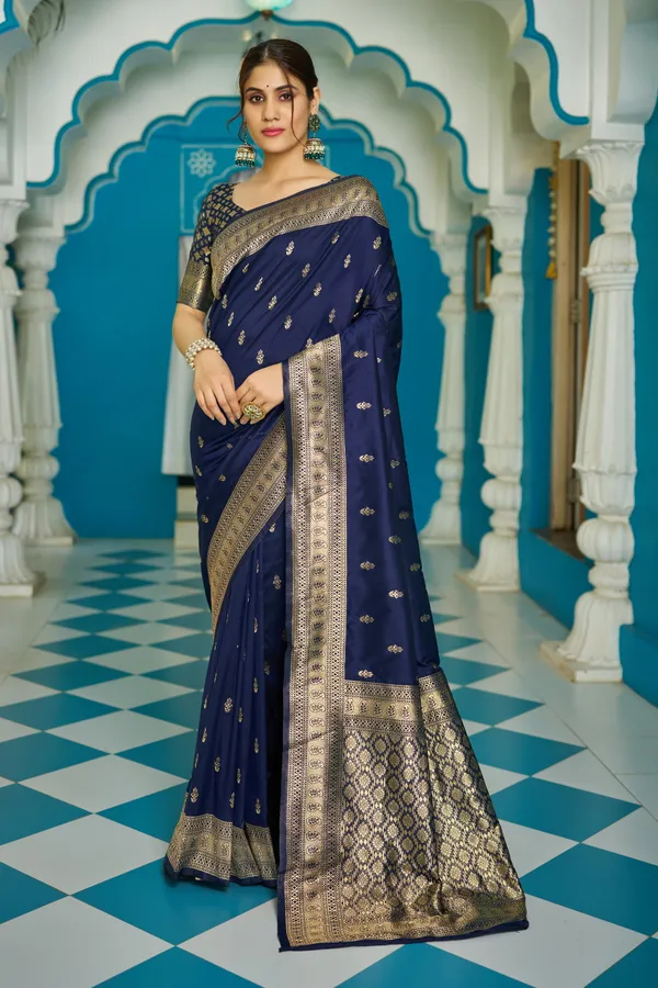 Blue_Silk_For_Women_&_Girls