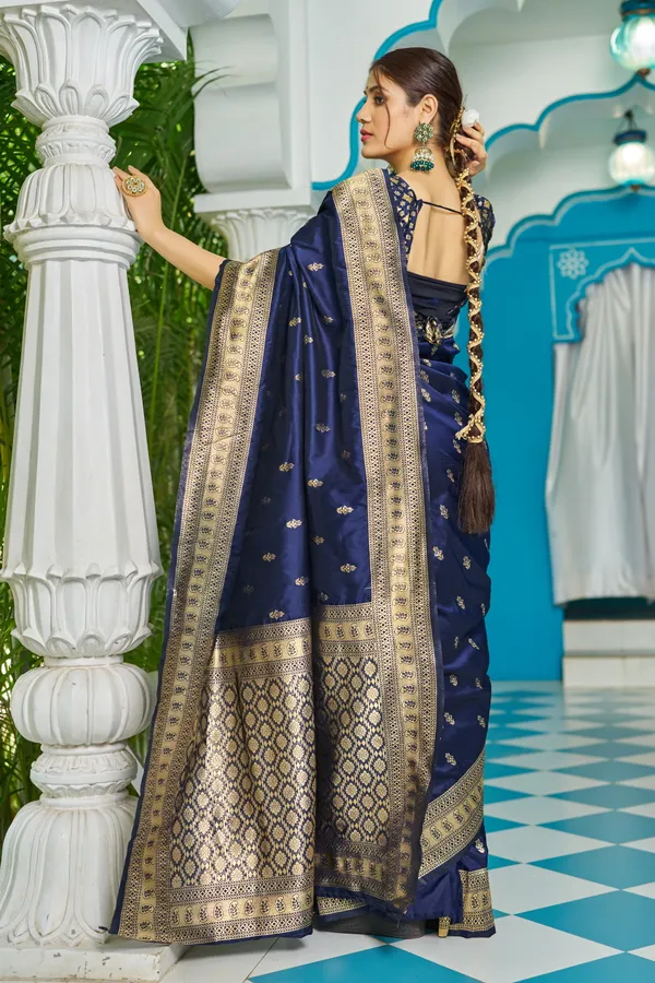 Blue_Silk_For_Women_&_Girls
