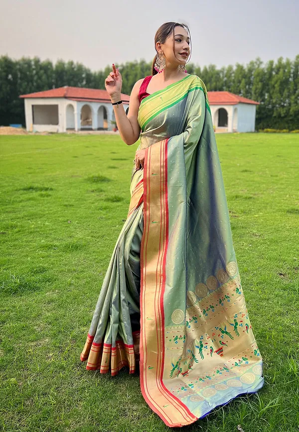 Green_Silk_For_Women_&_Girls