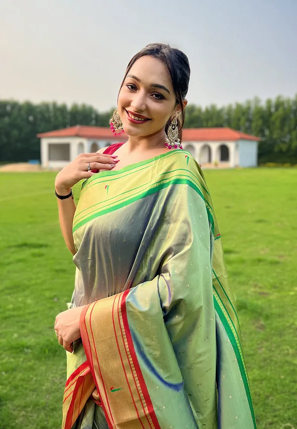Green_Silk_For_Women_&_Girls