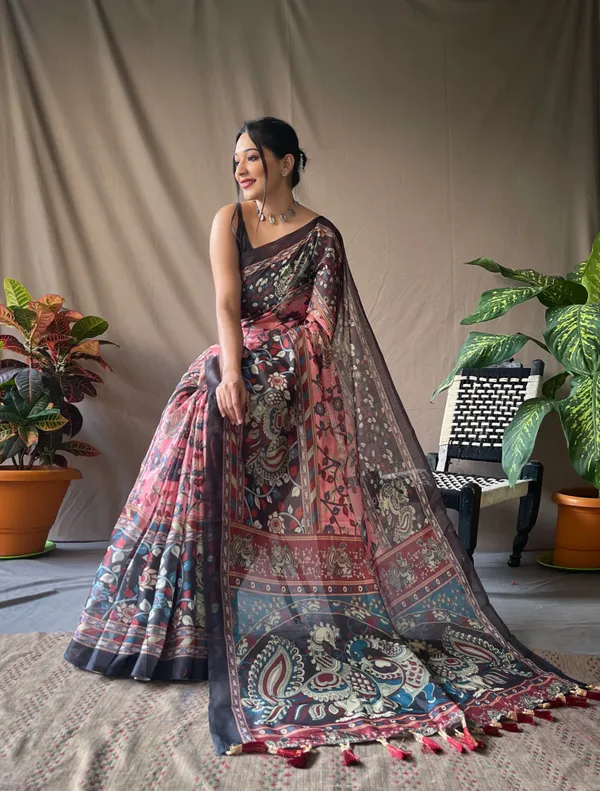 Pink_Chanderi_Saree_For_Women_&_Girls
