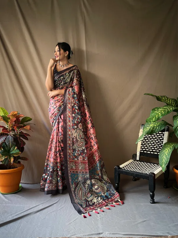 Pink_Chanderi_Saree_For_Women_&_Girls