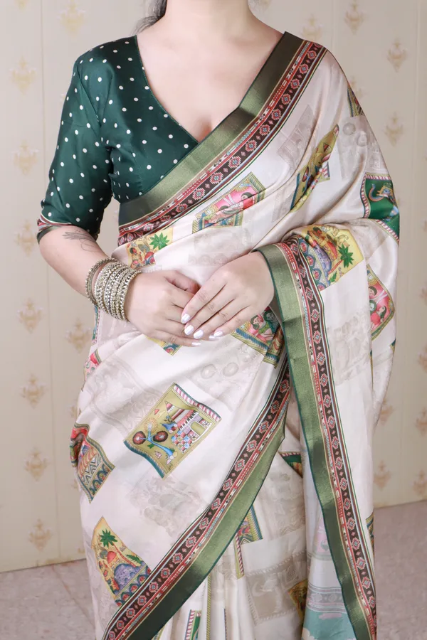 Green_Katki_Silk_With_Floral_Prints_Saree_With_Blouse_Piece_For_Women_&_Girl