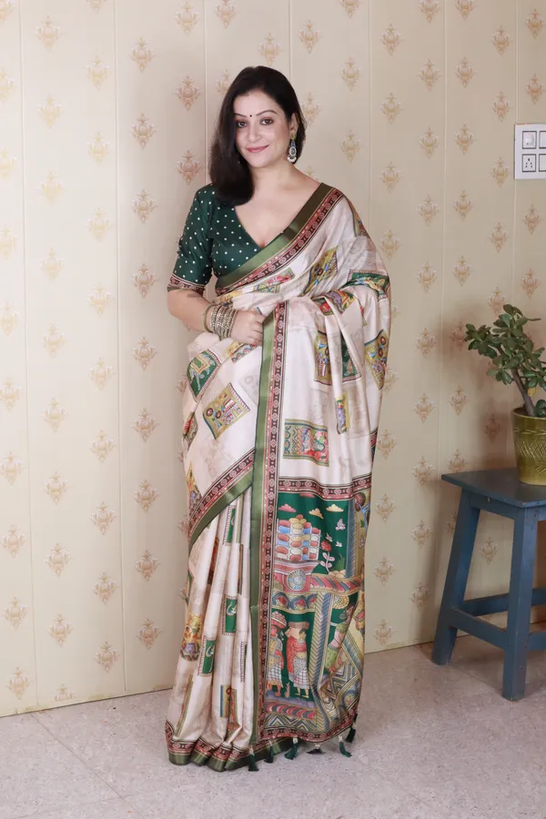 Green_Katki_Silk_With_Floral_Prints_Saree_With_Blouse_Piece_For_Women_&_Girl