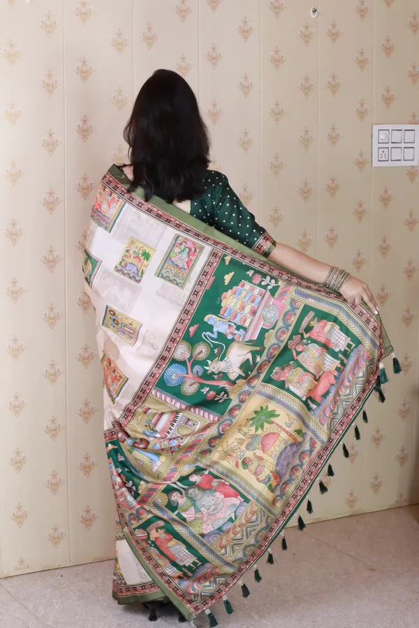 Green_Katki_Silk_With_Floral_Prints_Saree_With_Blouse_Piece_For_Women_&_Girl