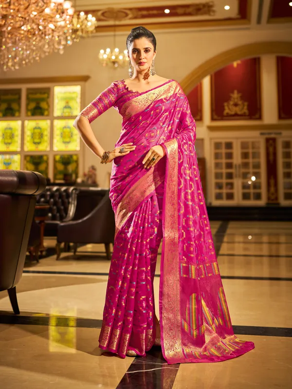 Rani_Organza_Saree_For_Women_&_Girls