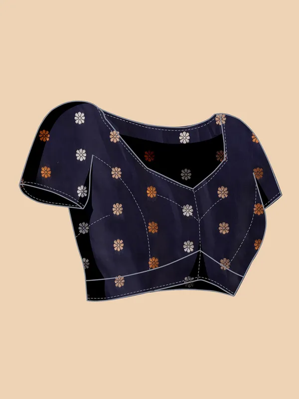 Dark_Blue_Patola_Silk_Weaved_Saree_With_Contrast_Meenakari_Saree_For_Women_&_Girls