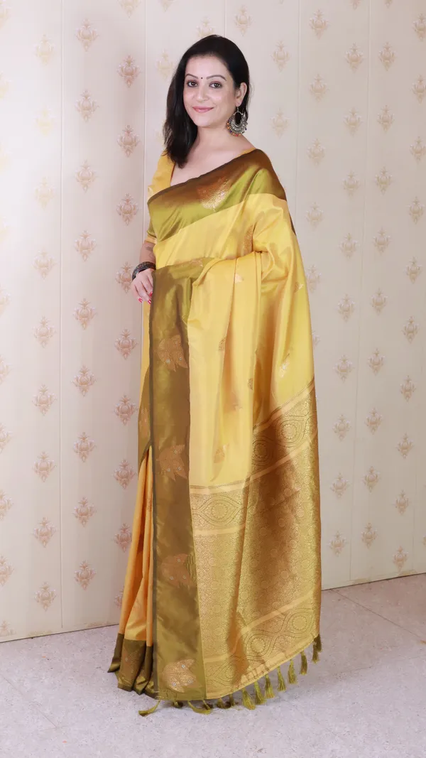 Yellow_Soft_Silk_With_Zig_Zag_Motifs_Saree_With_Blouse_Piece_For_Women_&_Girl