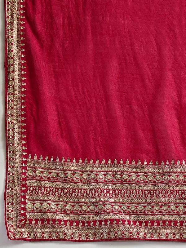 Red_Vichitra_Soft_Silk_With_Saree_With_Blouse_Piece_For_Women_&_Girl