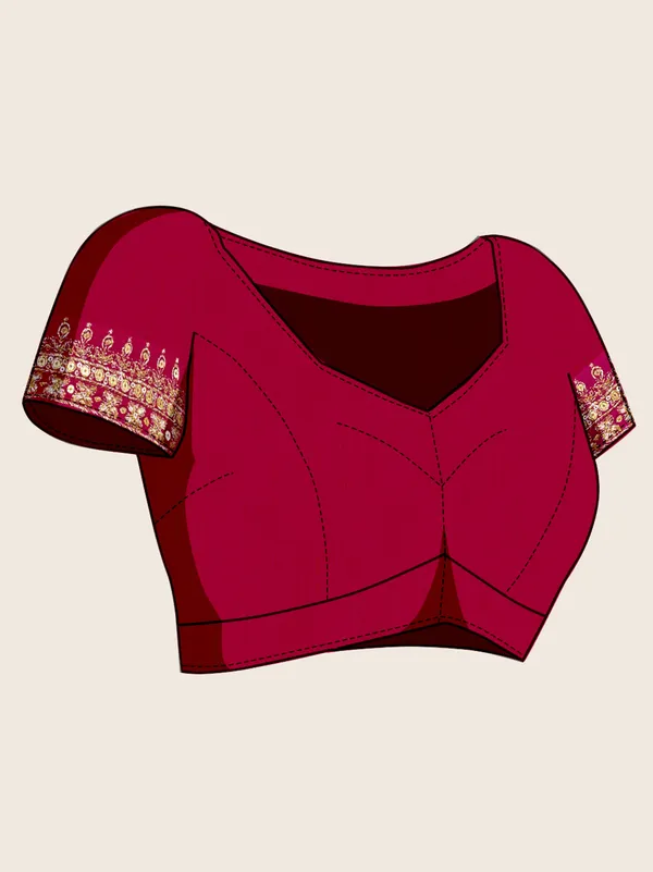 Red_Vichitra_Soft_Silk_With_Saree_With_Blouse_Piece_For_Women_&_Girl