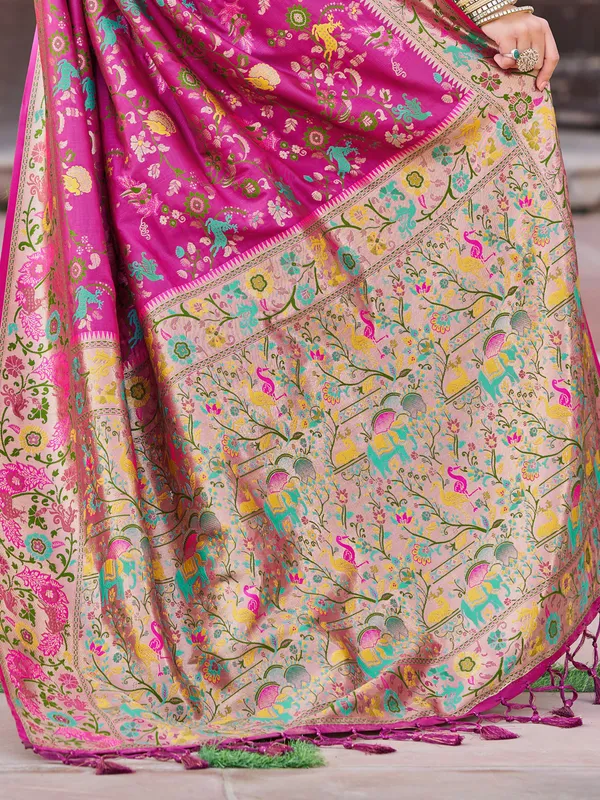 Dark_Pink_Soft_Silk_For_Women_&_Girls