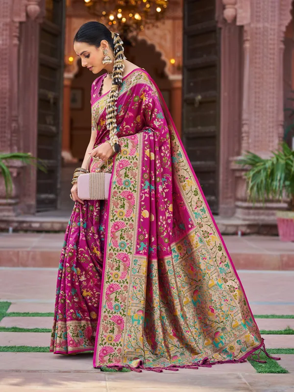 Dark_Pink_Soft_Silk_For_Women_&_Girls