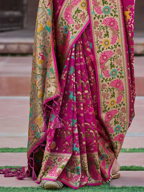 Dark_Pink_Soft_Silk_For_Women_&_Girls