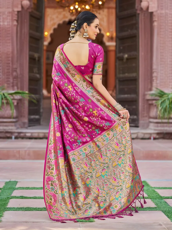 Dark_Pink_Soft_Silk_For_Women_&_Girls