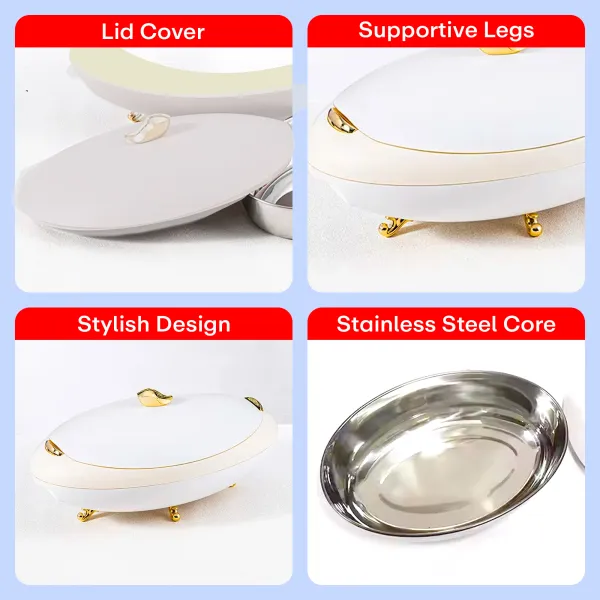 White_Elegant_Oval_Casserole_5L_With_Gold_Leaf_Handle