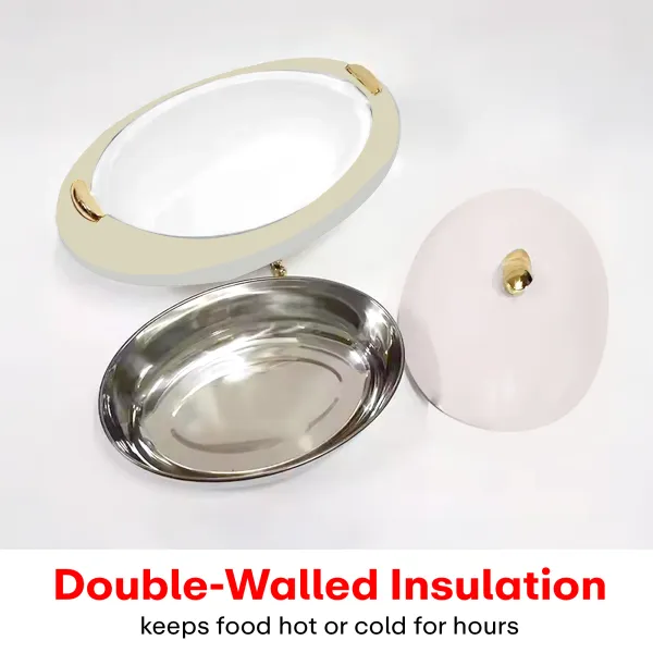 White_Elegant_Oval_Casserole_5L_With_Gold_Leaf_Handle