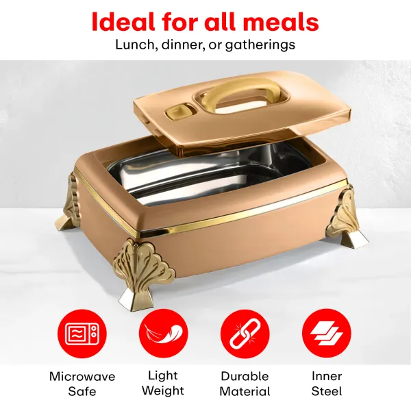White_Luxury_Rectangular_Casserole_5.5L_With_Golden_Legs_&_Handle