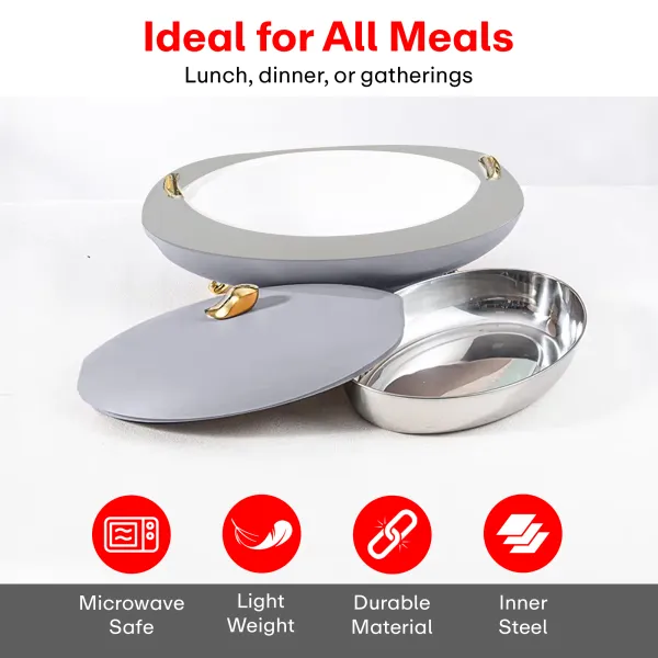 Premium_Elegant_Oval_Casserole_5L_With_Gold_Leaf_Handle