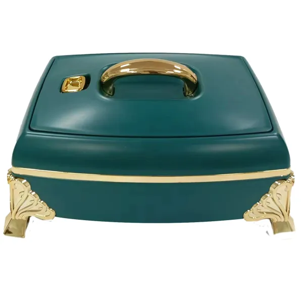 Green_Luxury_Rectangular_Casserole_5.5L_With_Golden_Legs_&_Handle