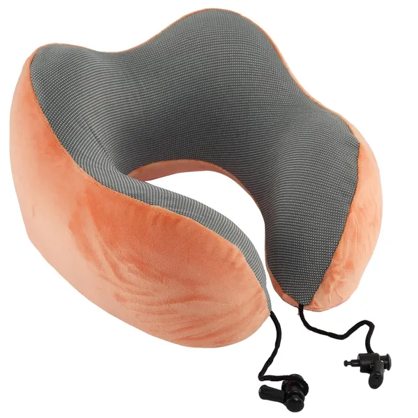 Orange_Extra_Soft_Memory_Foam_Travel_Neck_Pillow