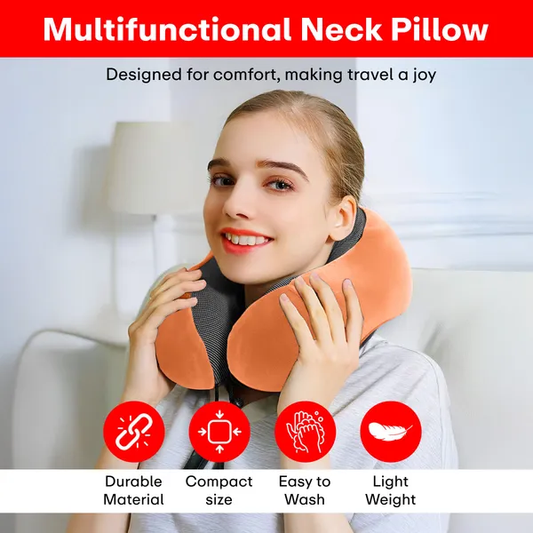 Orange_Extra_Soft_Memory_Foam_Travel_Neck_Pillow