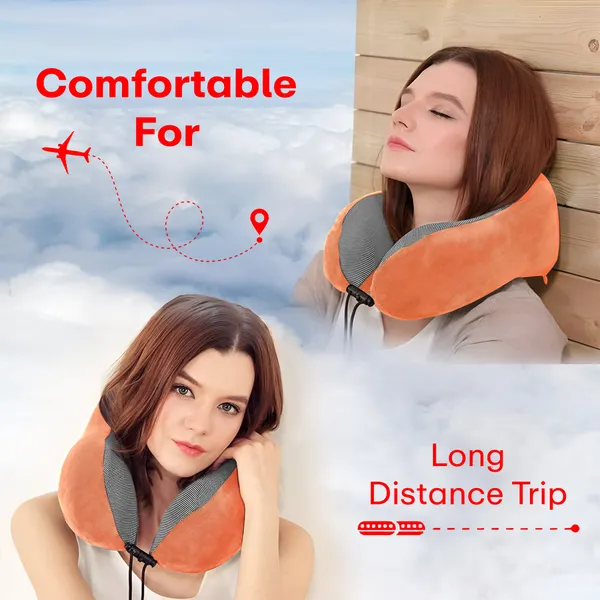 Orange_Extra_Soft_Memory_Foam_Travel_Neck_Pillow