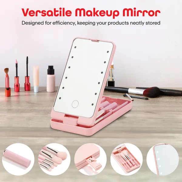 Pink_Led_Portable_Cosmetic_Mirror