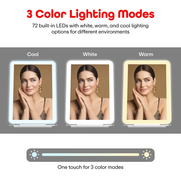 White_Led_Rechargeable_Travel_Vanity_Mirror