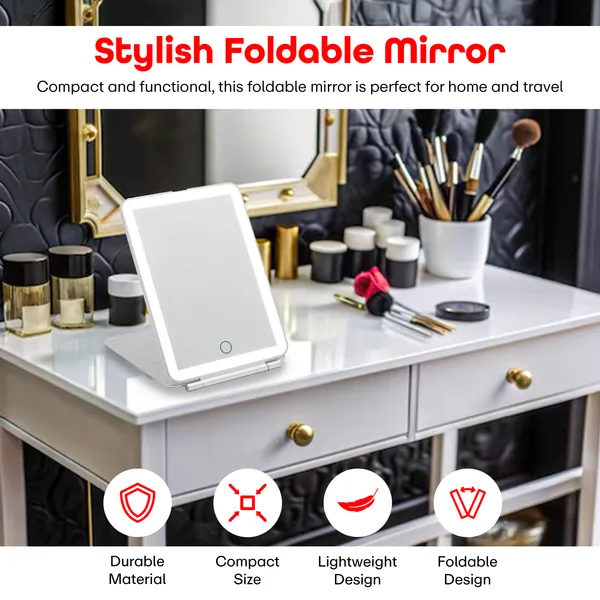 White_Led_Rechargeable_Travel_Vanity_Mirror