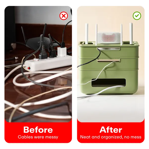 Green_Acrylonitrile_Butadiene_Styrene_Wifi_Router_Storage_Box