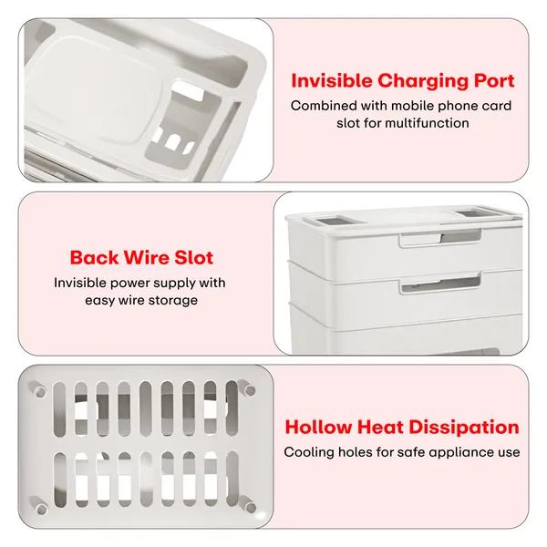 White_Acrylonitrile_Butadiene_Styrene_Wifi_Router_Storage_Box