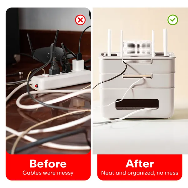 White_Acrylonitrile_Butadiene_Styrene_Wifi_Router_Storage_Box