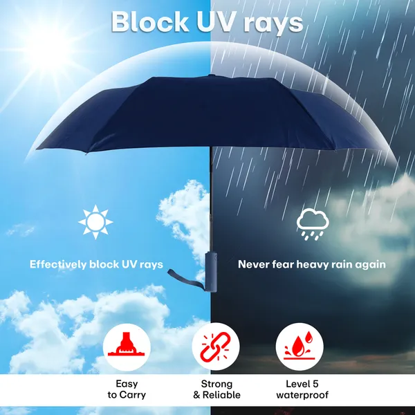 Blue_Portable_Travel_Waterproof_Umbrella