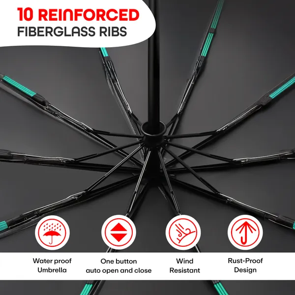 Black_Compact_Travel_Umbrella_With_Reflective_Strip