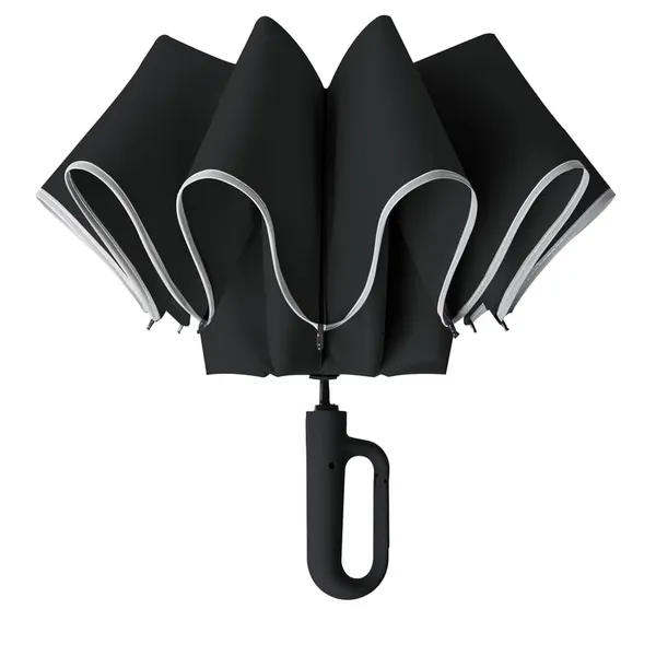 Black_Compact_Travel_Umbrella_With_Reflective_Strip