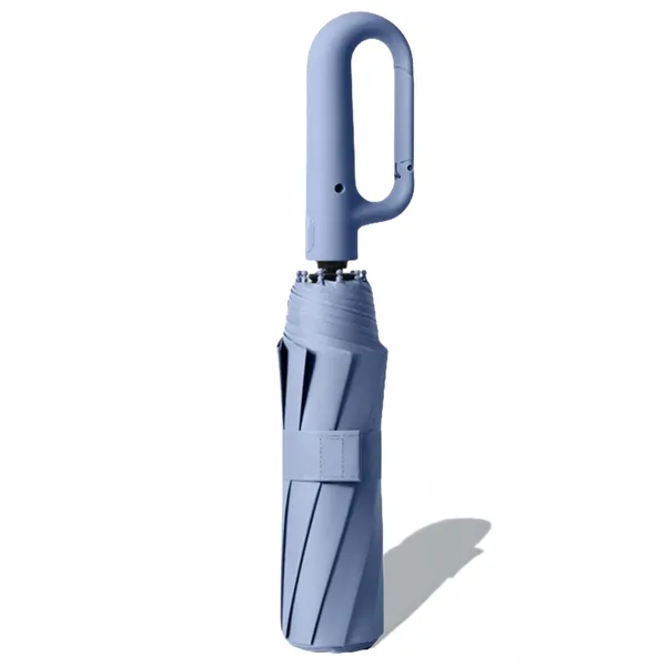 Blue_Compact_Travel_Umbrella_With_Reflective_Strip