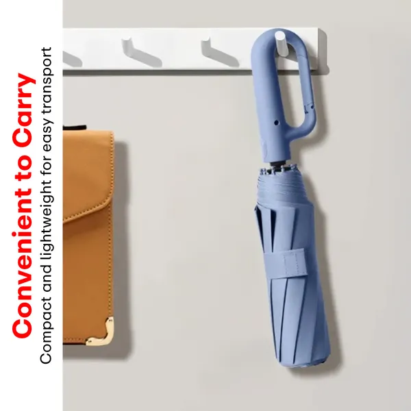 Blue_Compact_Travel_Umbrella_With_Reflective_Strip