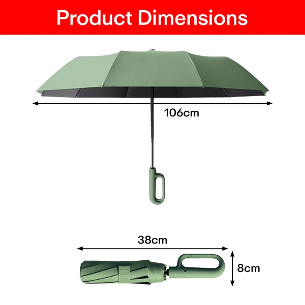 Green_Compact_Travel_Umbrella_With_Reflective_Strip