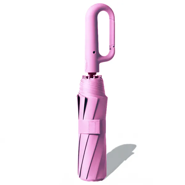 Pink_Compact_Travel_Umbrella_With_Reflective_Strip